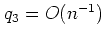 $ q_3=O(n^{-1})$